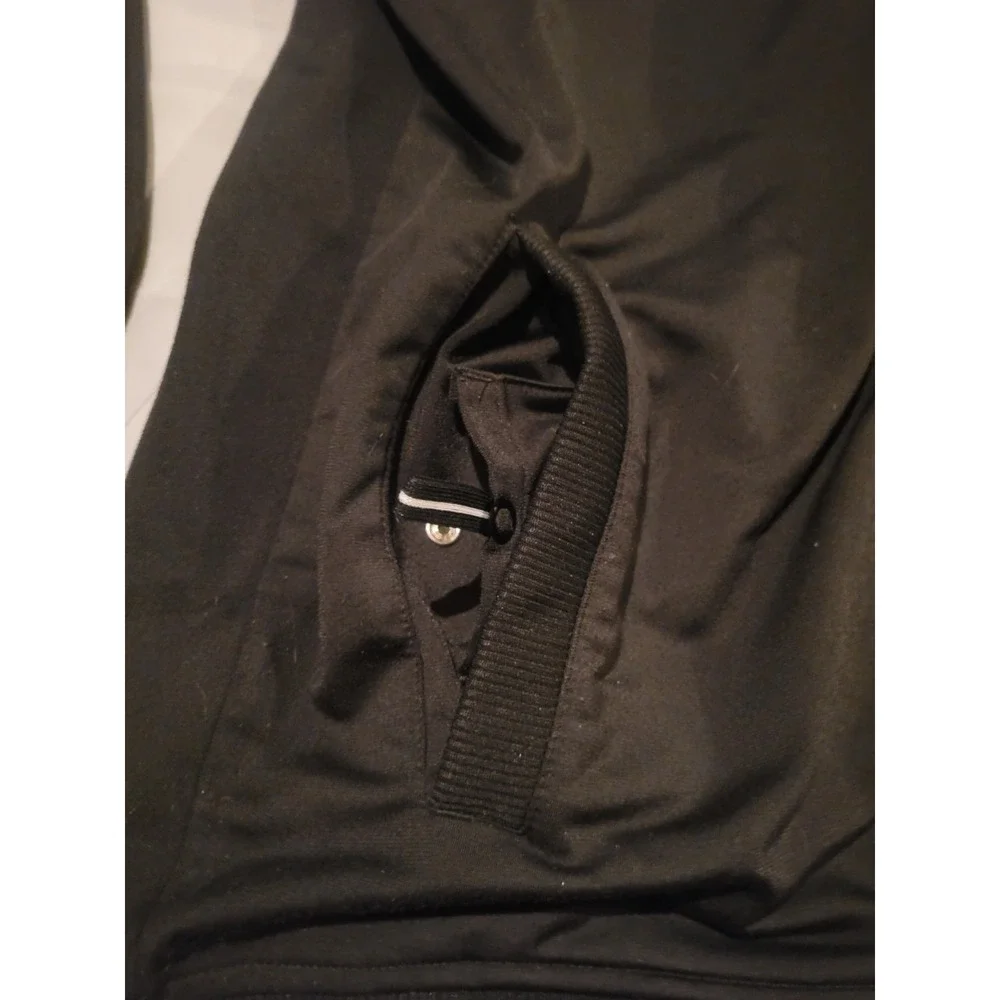 Adidas Men's XL‎ Full Zip  Windbreaker Jacket Black RN#88387 EUC